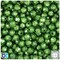BeadTin Dark Green Pearl 8mm Faceted Round Plastic Craft Beads (450pcs)